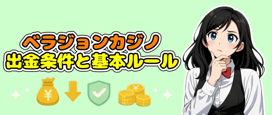 ベラジョンカジノの出金条件と基本ルールを3分で理解